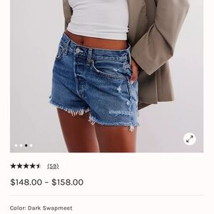 Agolde Parker short in dark swapmeet